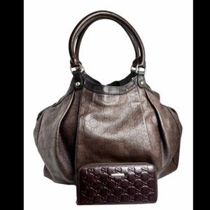 Gucci LARGE Sukey leather Bag free wallet